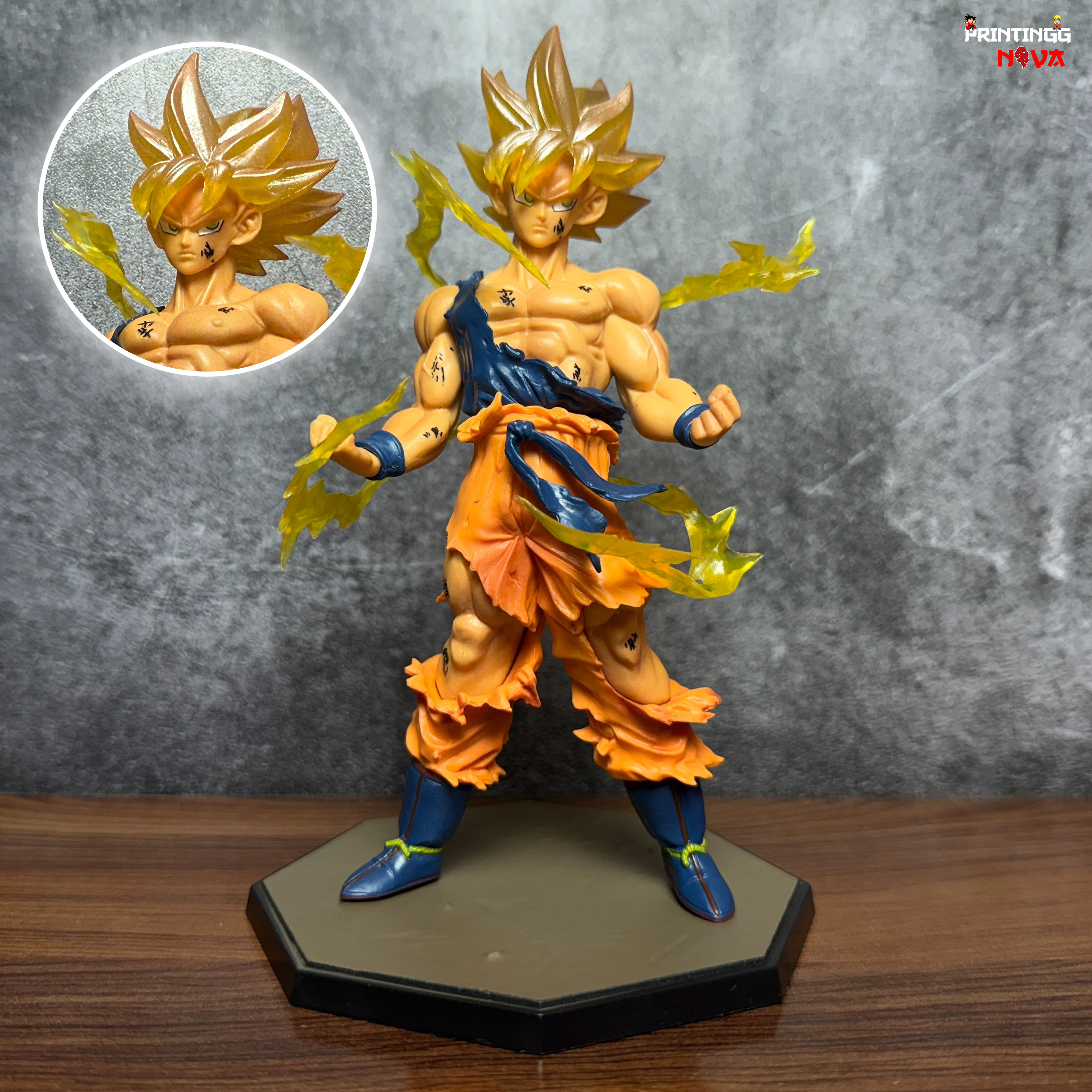 Dragon Ball Z Goku Standing With Flame Effects Action Figure [17cm