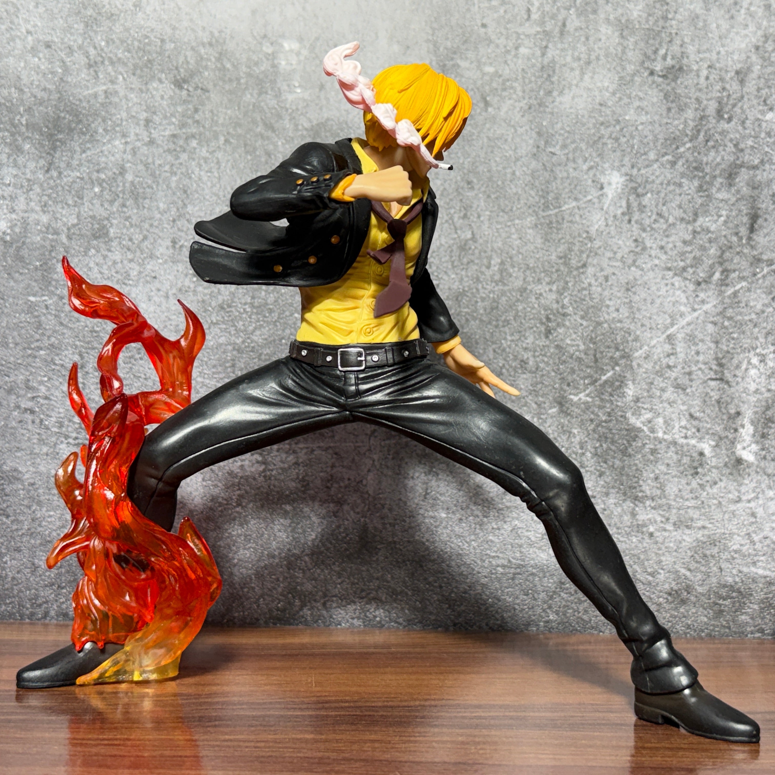One Piece Sanji "Black Leg" Diable Jambe Battle Pose Statue With Fire Effect Action Figure PVC [ 19 CM ] || ONE PIECE