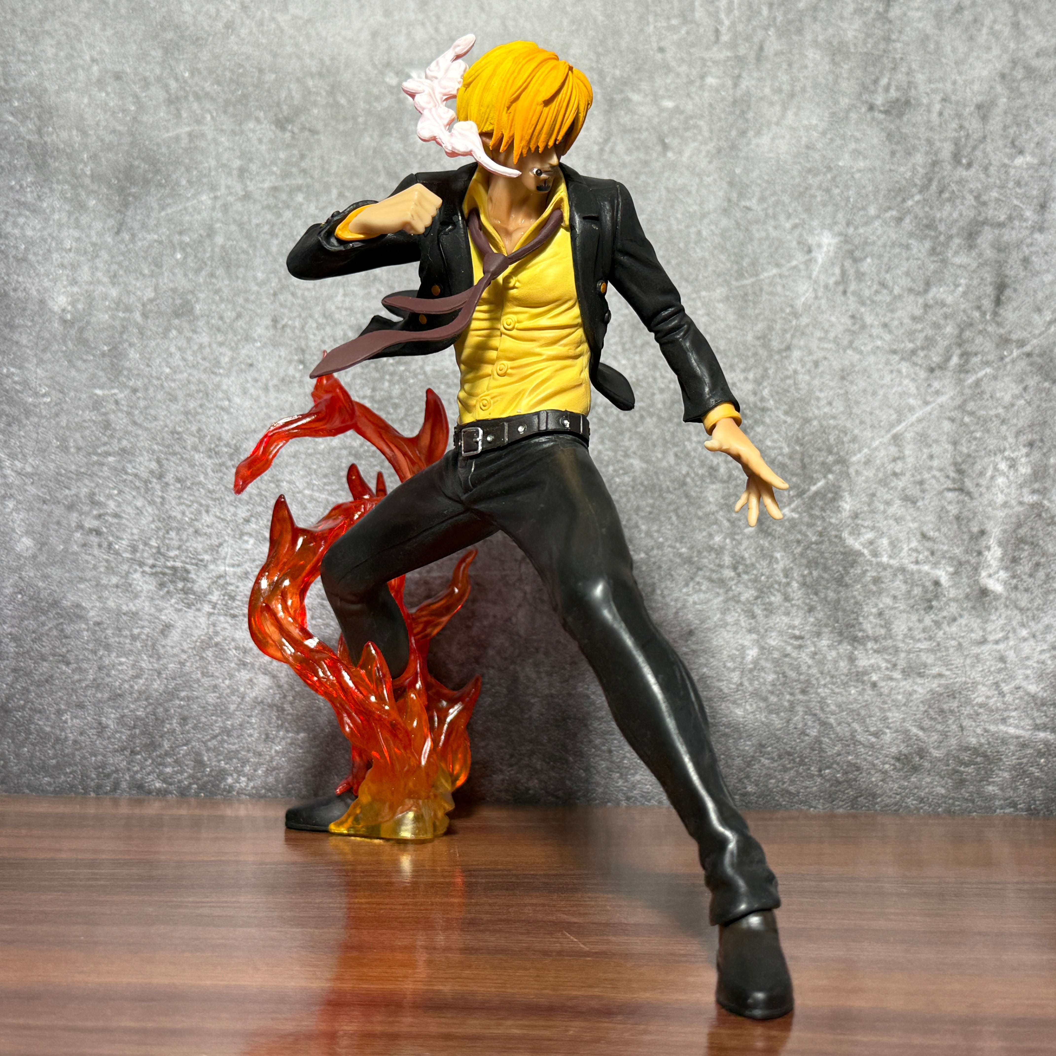 One Piece Sanji "Black Leg" Diable Jambe Battle Pose Statue With Fire Effect Action Figure PVC [ 19 CM ] || ONE PIECE