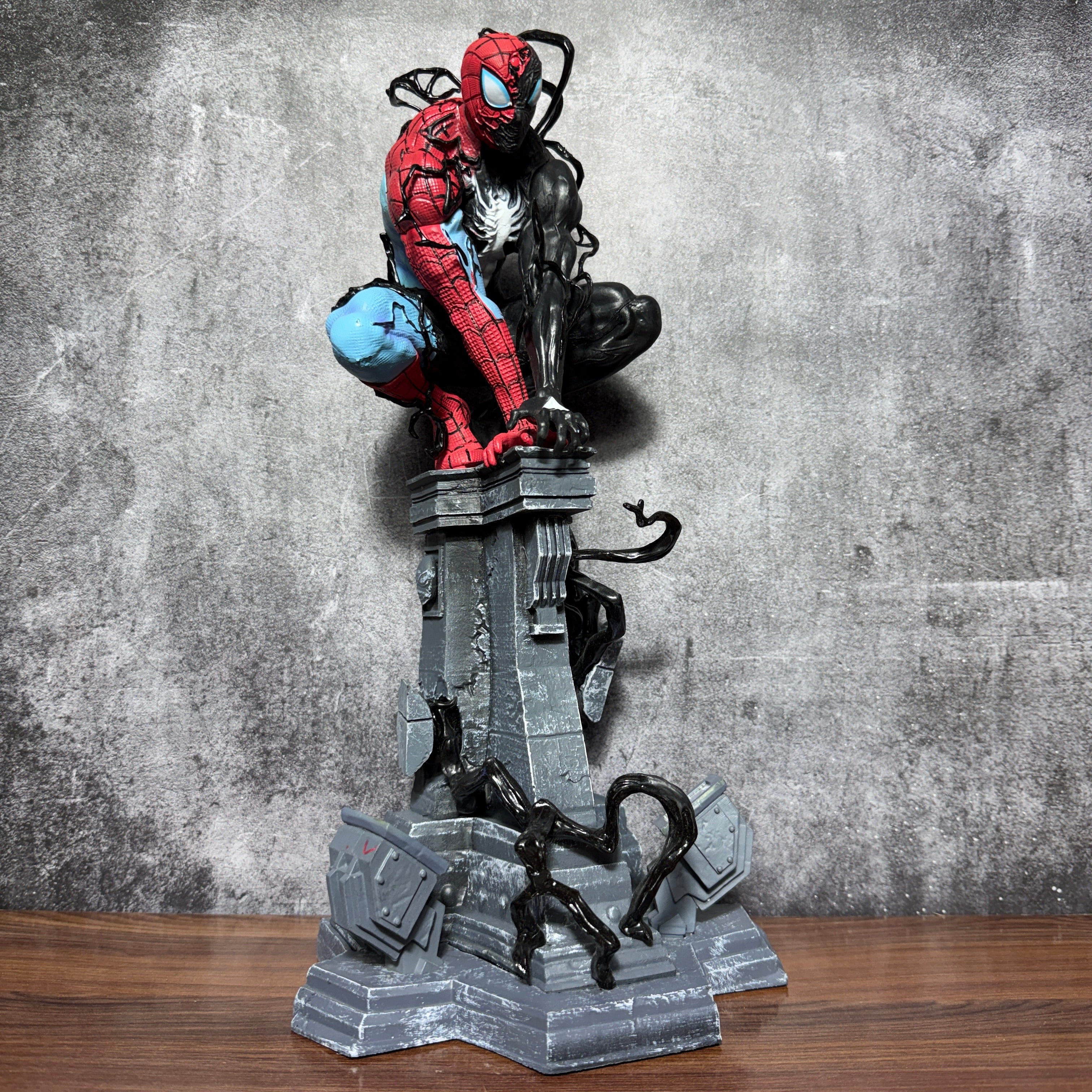 Marvel Symbiotic Spider-Man x Venom With Led Lighting Premium PVC Anime Action figure [38 cm] || MARVEL