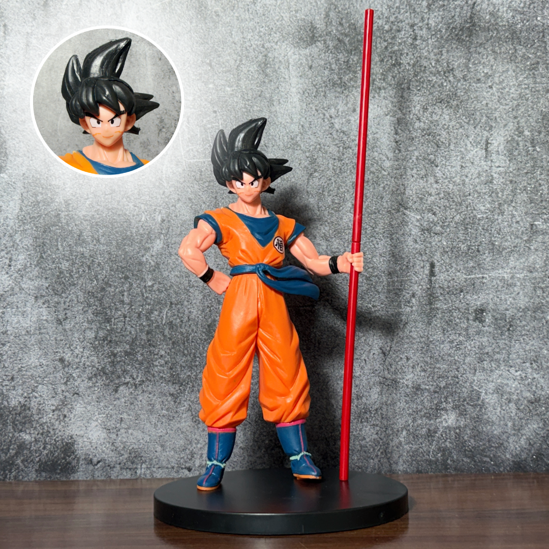 Dragon Ball Son Goku With Power Pole Action Figure PVC [ 23 CM ] || DRAGON BALL Z