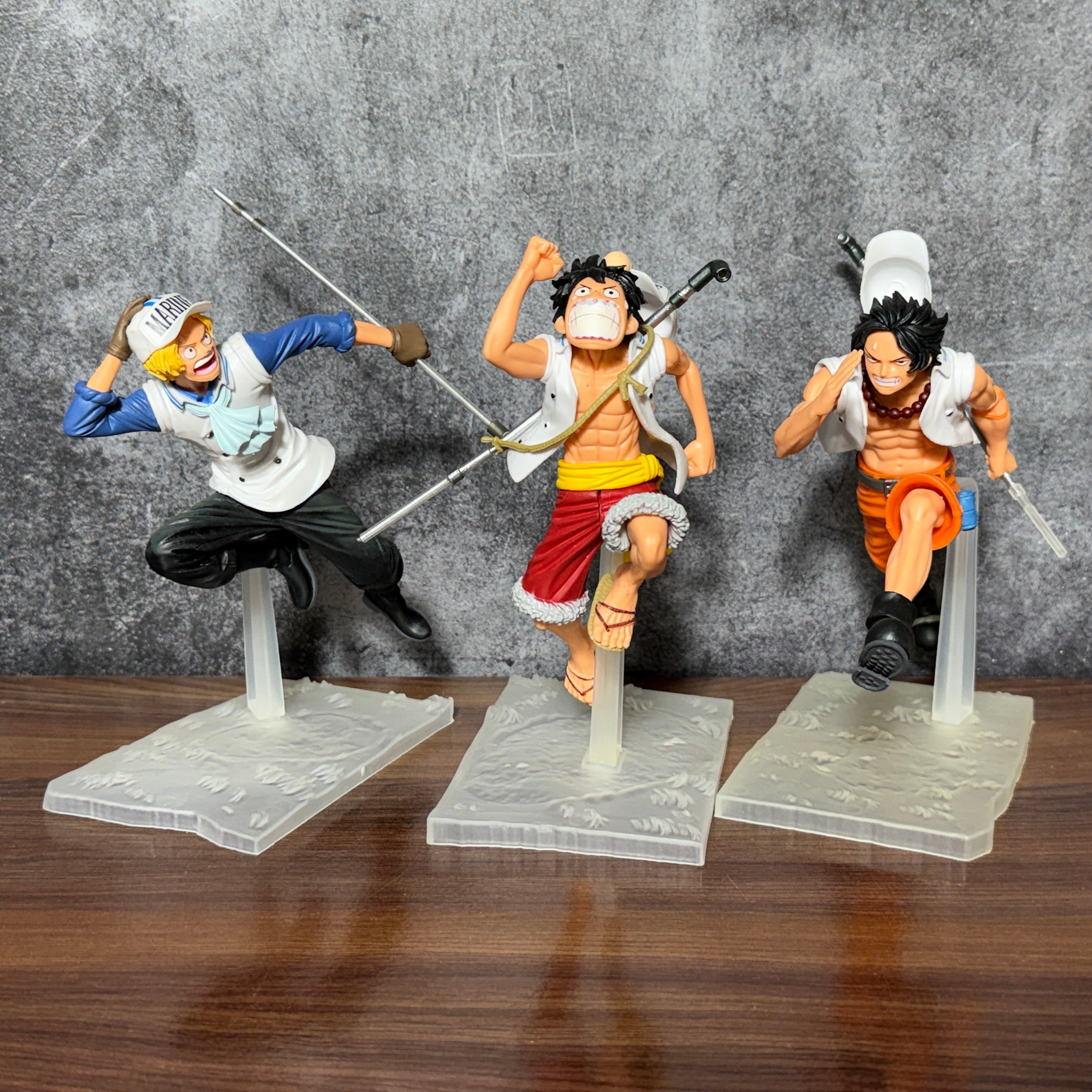 One Piece Trio – Luffy, Ace, & Sabo "Running in Dreams" - Set of 3 Action Figure PVC [ 19 CM ] || ONE PICE