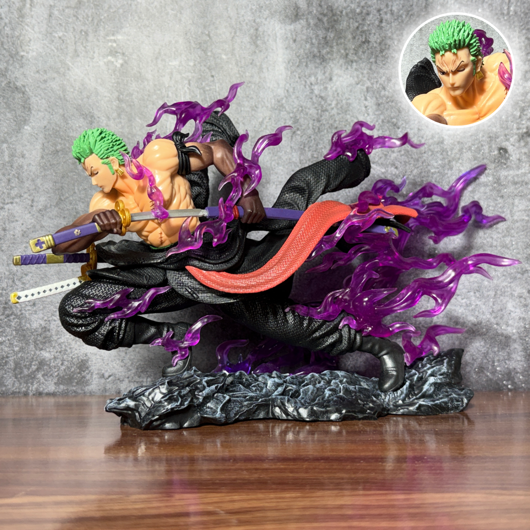 One Piece Roronoa Zoro "Enma Unleashed" Battle Wano Arc Premium PVC Action Figure with Haki Effects || ONE PIECE