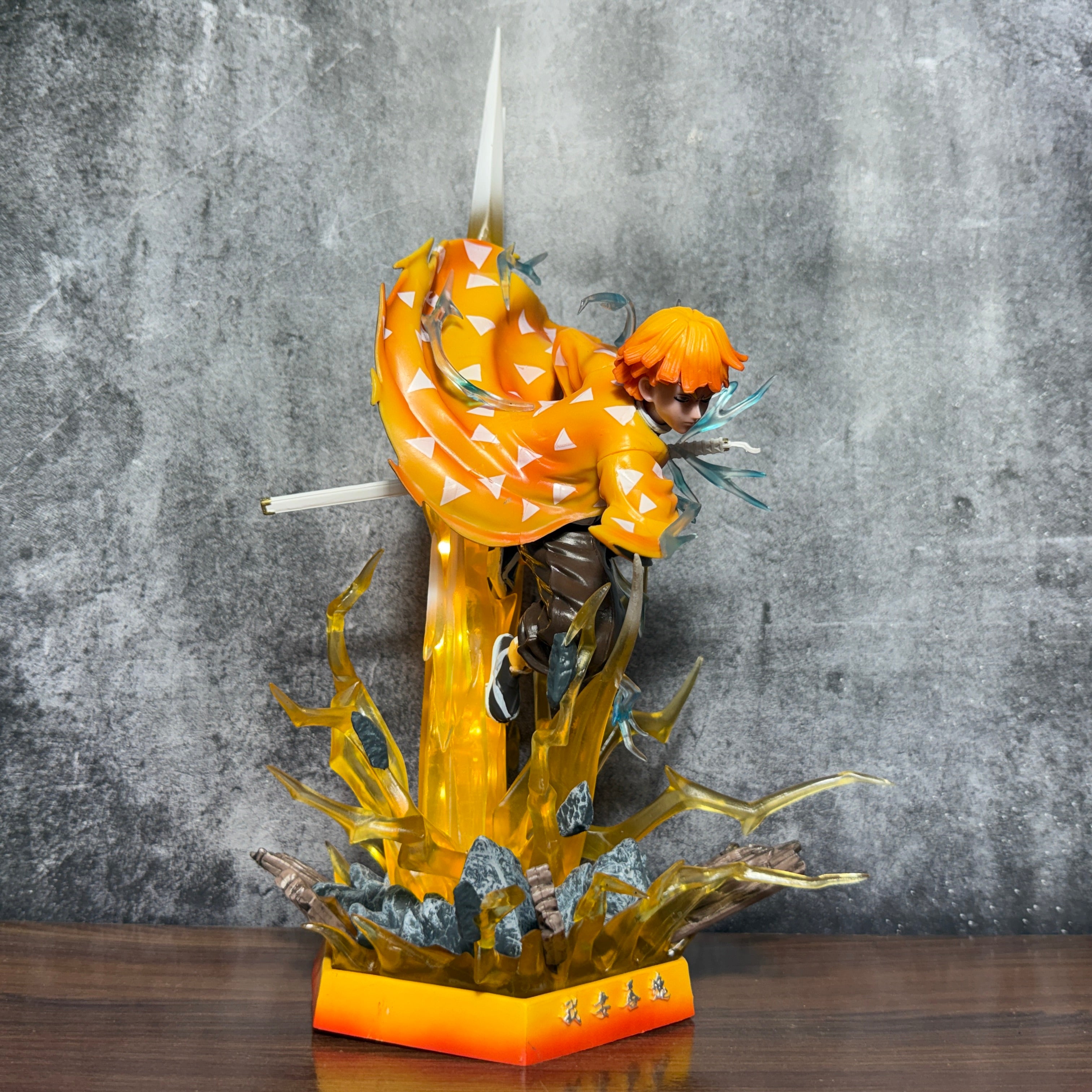 Demon Slayer Zenitsu Agatsuma "Thunder Breathing" 32cm LED Light-Eye & Base Premium Action Figure PVC [ 32 CM ] || DEMON SLAYER