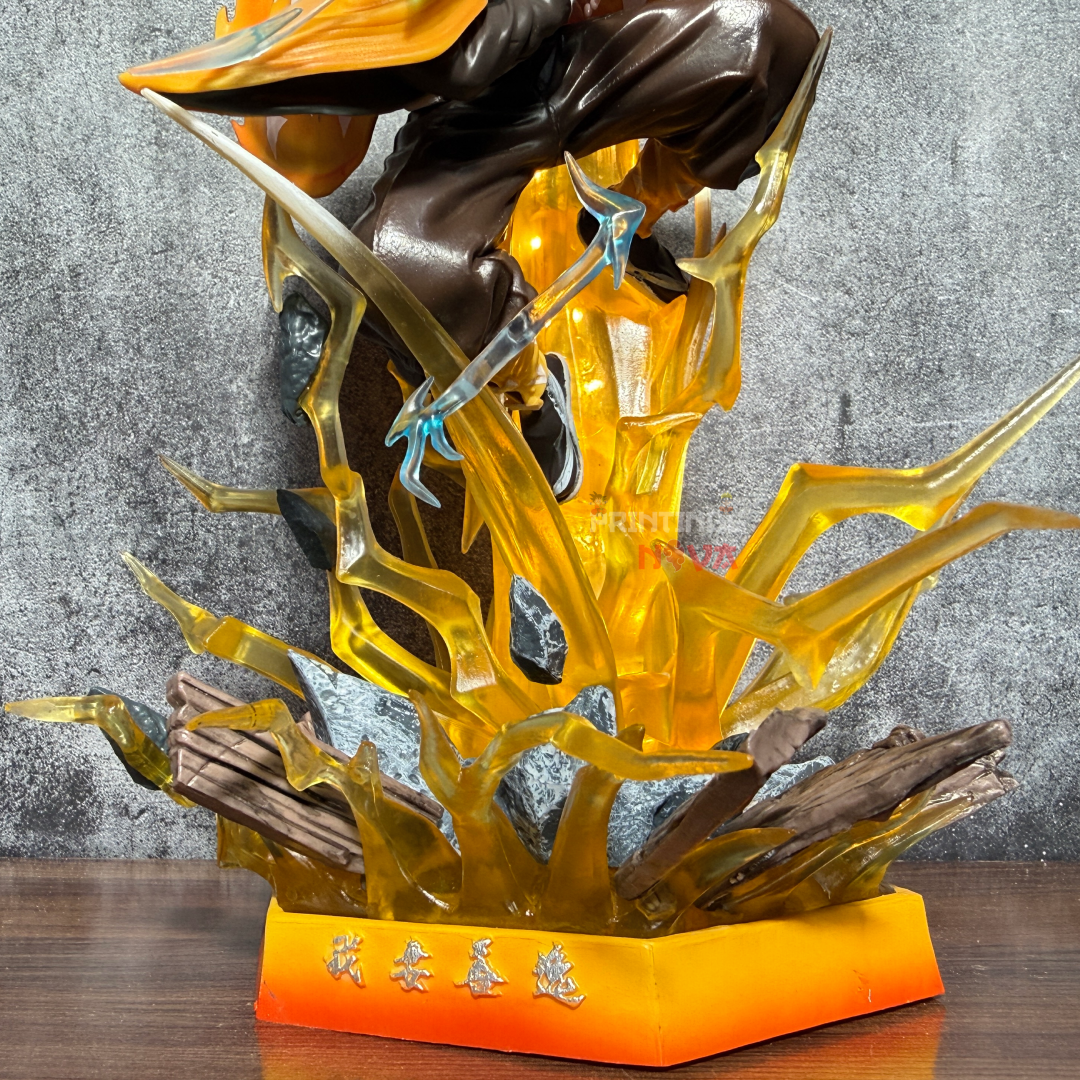 Demon Slayer Zenitsu Agatsuma "Thunder Breathing" 32cm LED Light-Eye & Base Premium Action Figure PVC [ 32 CM ] || DEMON SLAYER