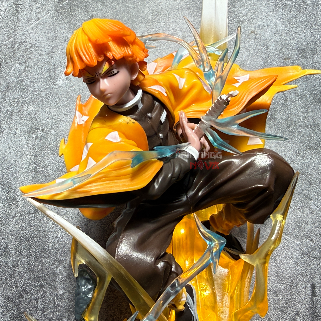 Demon Slayer Zenitsu Agatsuma "Thunder Breathing" 32cm LED Light-Eye & Base Premium Action Figure PVC [ 32 CM ] || DEMON SLAYER