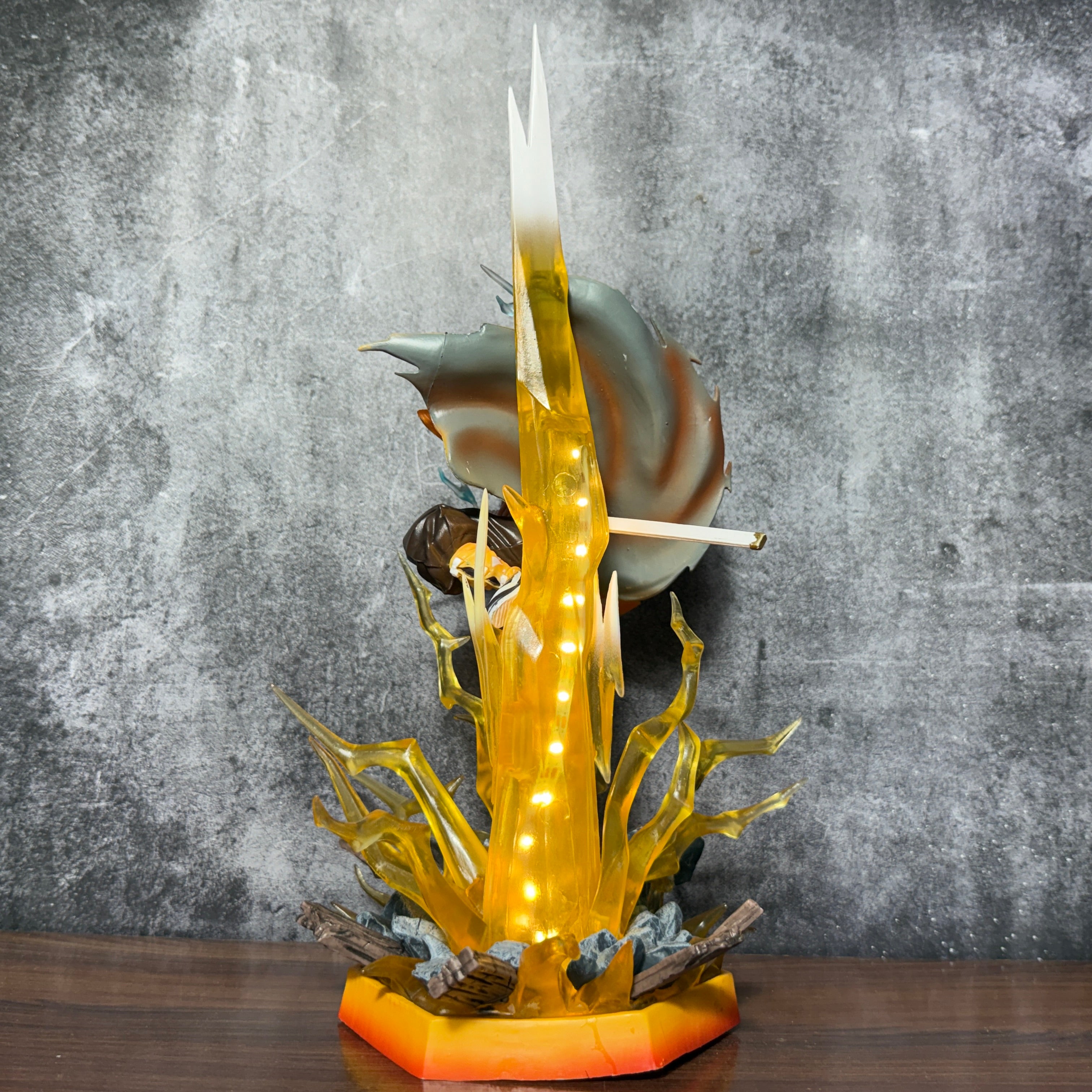 Demon Slayer Zenitsu Agatsuma "Thunder Breathing" 32cm LED Light-Eye & Base Premium Action Figure PVC [ 32 CM ] || DEMON SLAYER