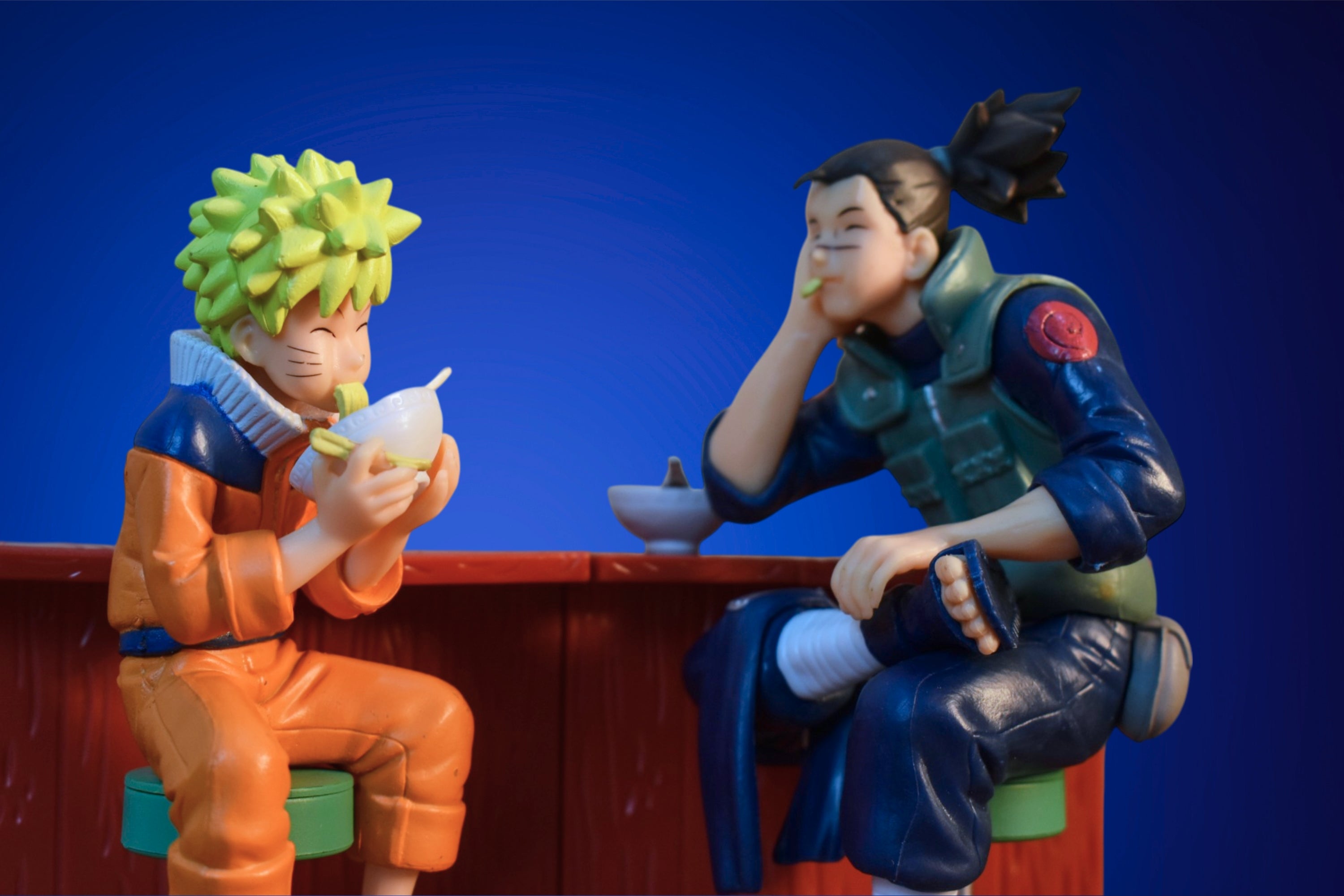 Naruto & Iruka Sensei "Ramen Time" at Ichiraku Collectible Premium PVC Action Figure Set || NARUTO