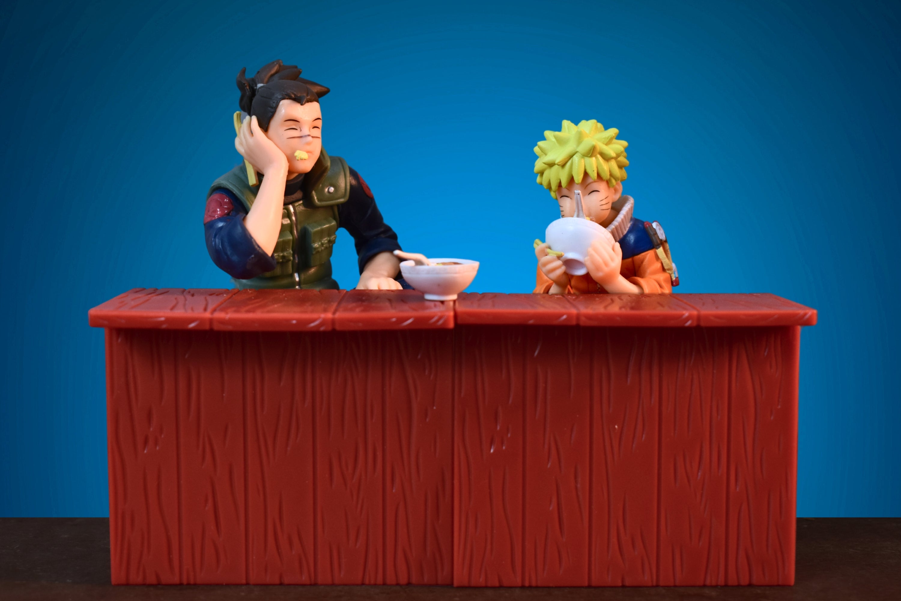 Naruto & Iruka Sensei "Ramen Time" at Ichiraku Collectible Premium PVC Action Figure Set || NARUTO