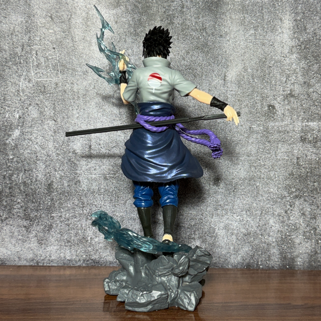 Naruto Shippuden Sasuke Uchiha Rinnegan Chidori Battle Stance Premium Action Figure PVC [ 24 CM ] || NARUTO