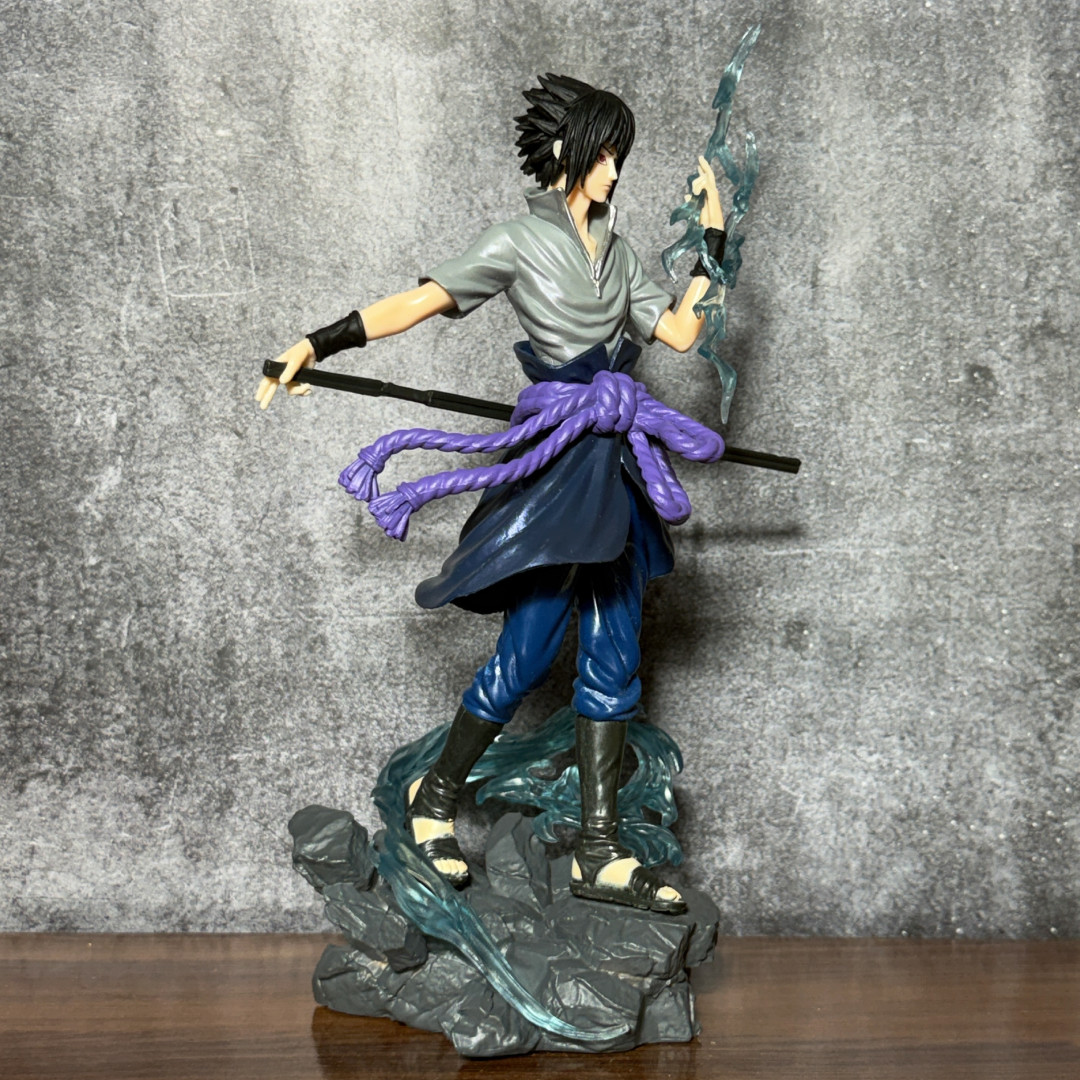 Naruto Shippuden Sasuke Uchiha Rinnegan Chidori Battle Stance Premium Action Figure PVC [ 24 CM ] || NARUTO