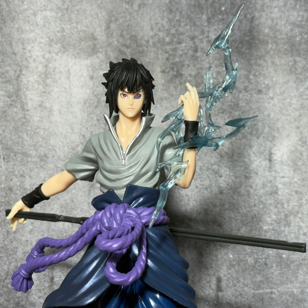 Naruto Shippuden Sasuke Uchiha Rinnegan Chidori Battle Stance Premium Action Figure PVC [ 24 CM ] || NARUTO