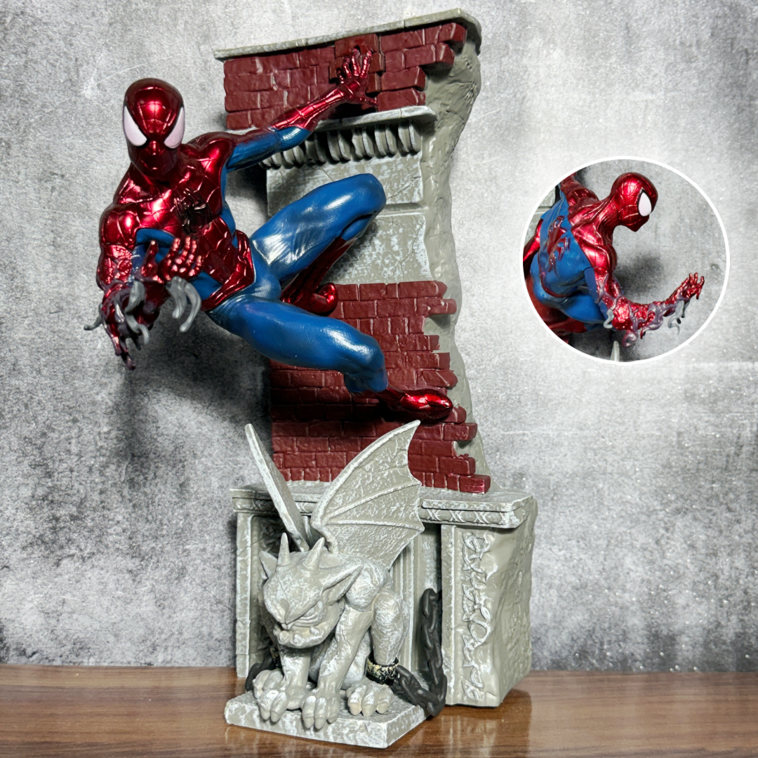 Spider-Man Venom Symbiote Poseidon || Metallic Wall-Crawler Gargoyle Premium Action Figure PVC [ 30 CM ] || MARVEL