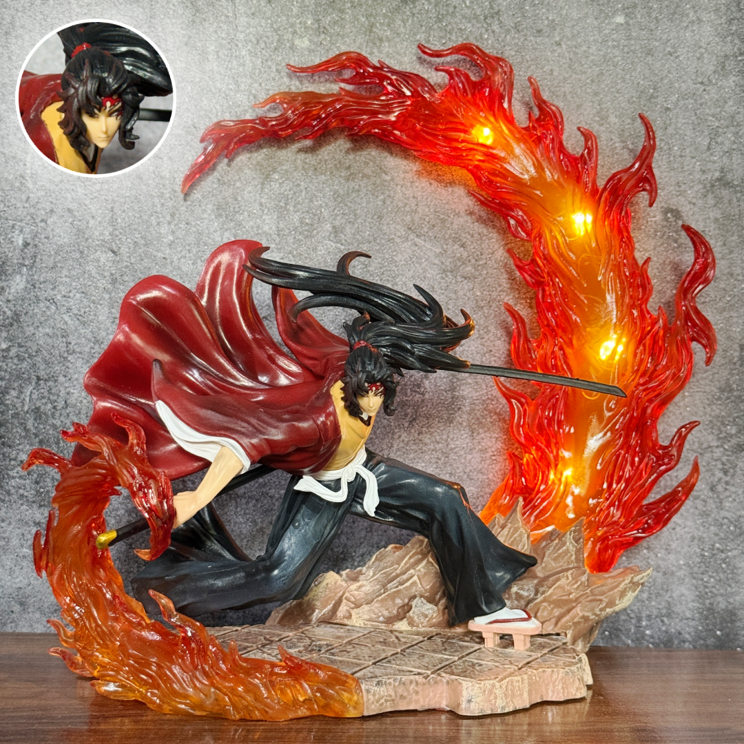 Demon Slayer Tsugikuni Yoriichi With LED Light-Up Sun Breathing Diorama Statue Premium Action Figure PVC [ 23 CM ] || DEMON SLAYER