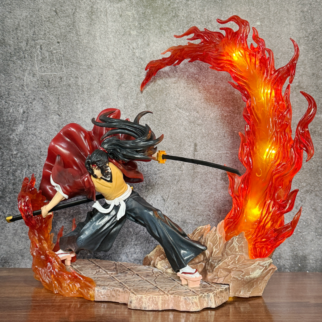 Demon Slayer Tsugikuni Yoriichi With LED Light-Up Sun Breathing Diorama Statue Premium Action Figure PVC [ 23 CM ] || DEMON SLAYER
