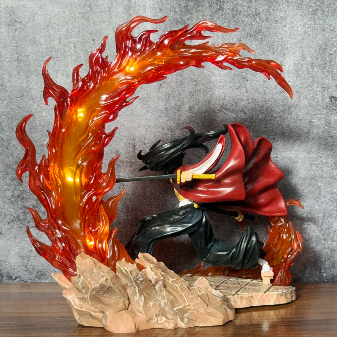 Demon Slayer Tsugikuni Yoriichi With LED Light-Up Sun Breathing Diorama Statue Premium Action Figure PVC [ 23 CM ] || DEMON SLAYER