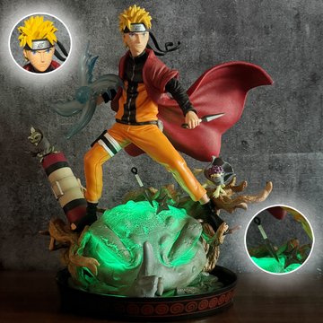 Naruto Shippuden Sage Mode Naruto With LED Gamabunta Summoning Diorama Statue Premium Action Figure PVC [ 30 CM ] || NARUTO