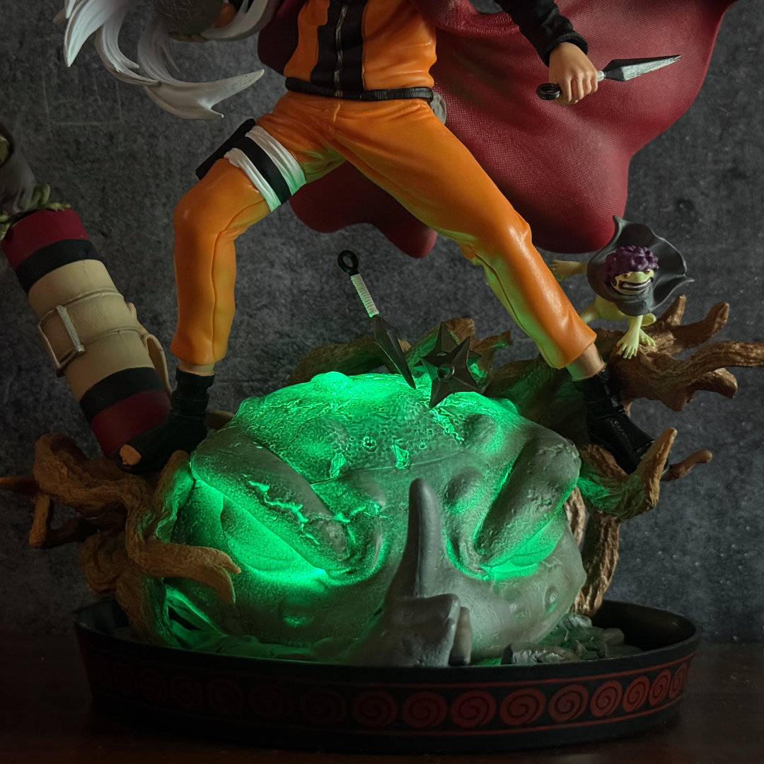 Naruto Shippuden Sage Mode Naruto With LED Gamabunta Summoning Diorama Statue Premium Action Figure PVC [ 30 CM ] || NARUTO
