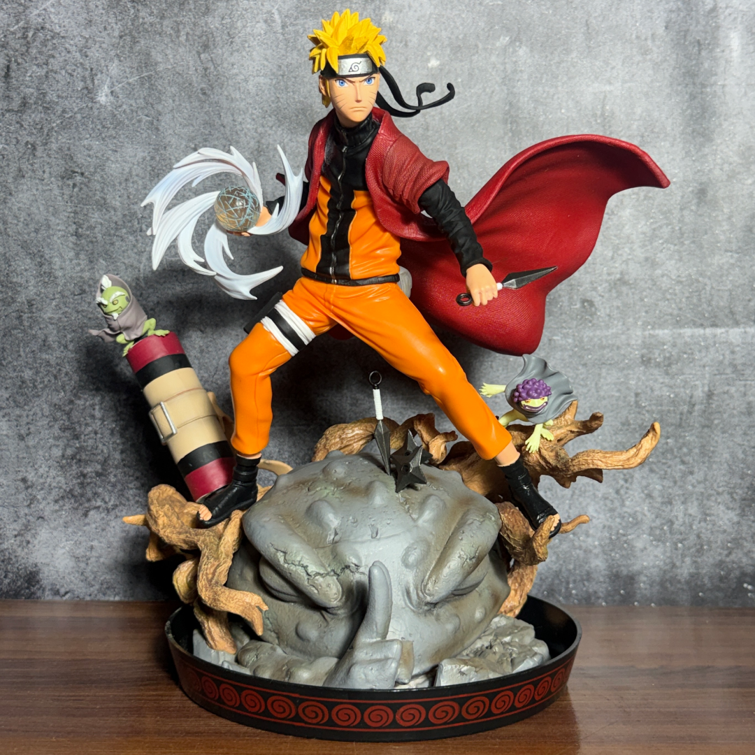 Naruto Shippuden Sage Mode Naruto With LED Gamabunta Summoning Diorama Statue Premium Action Figure PVC [ 30 CM ] || NARUTO