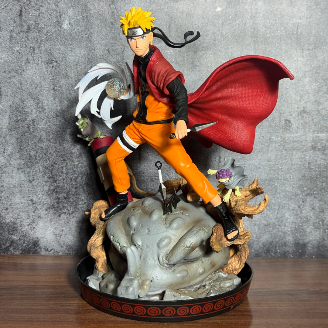 Naruto Shippuden Sage Mode Naruto With LED Gamabunta Summoning Diorama Statue Premium Action Figure PVC [ 30 CM ] || NARUTO