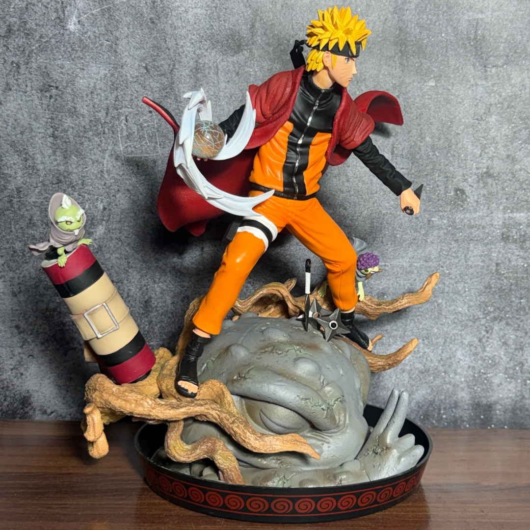 Naruto Shippuden Sage Mode Naruto With LED Gamabunta Summoning Diorama Statue Premium Action Figure PVC [ 30 CM ] || NARUTO