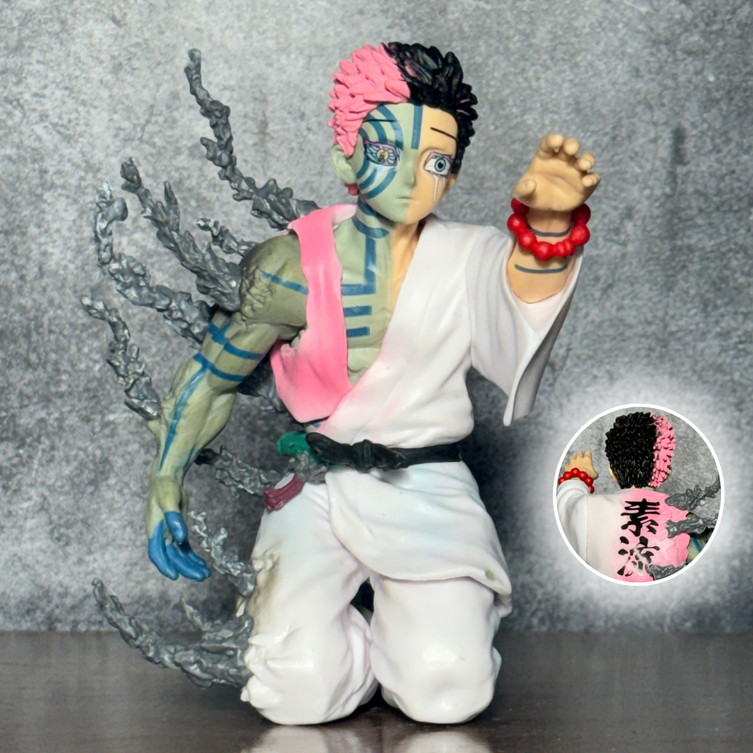 Demon Slayer Akaza vs Hakuji Tragic Duality || Split Human & Upper Moon Three  PVC Action Figure || DEMON SLAYER