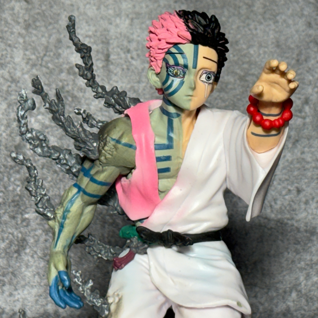 Demon Slayer Akaza vs Hakuji Tragic Duality || Split Human & Upper Moon Three  PVC Action Figure || DEMON SLAYER
