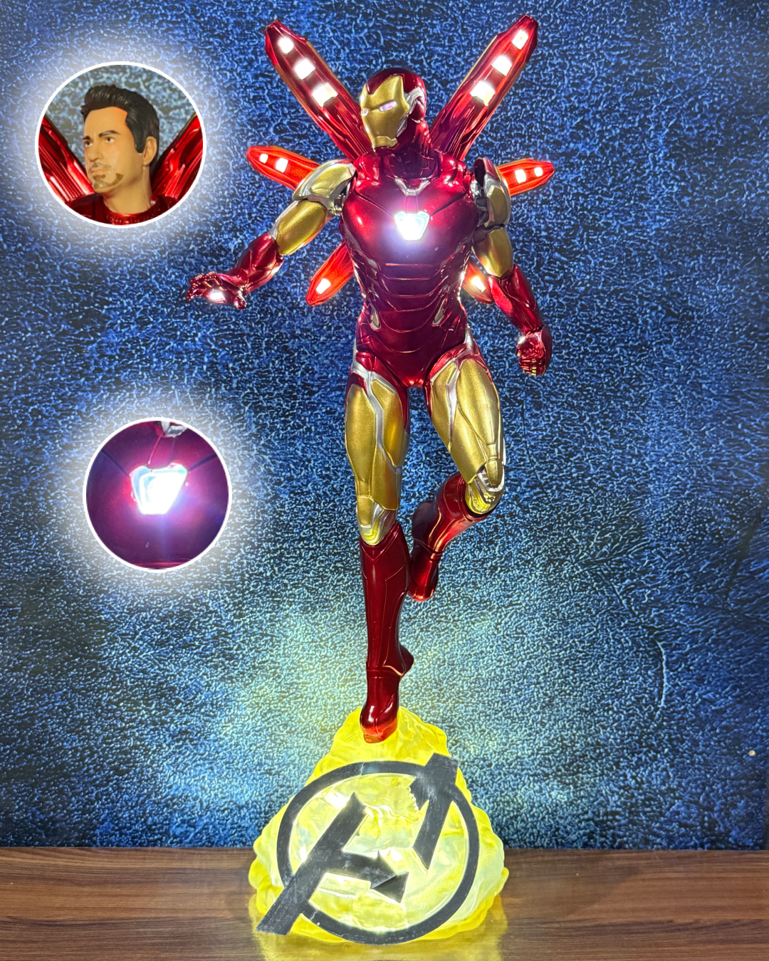 Iron Man Mark 85 Battle LED Light-Up || Avengers: Endgame Premium Collectible Limited Edition Action Figure PVC [ 45 CM ] || MARVEL