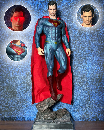 Superman Henry Cavill LED Light-Up with Red LED Eyes & Display Base DC Premium Collectible Limited Edition Action Figure PVC [ 50 CM ] || DC
