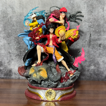 One Piece "Three Captains" Diorama Statue Luffy, Law & Kid Wano Arc Battle Action Figure PVC [ 22 CM ] || ONE PIECE