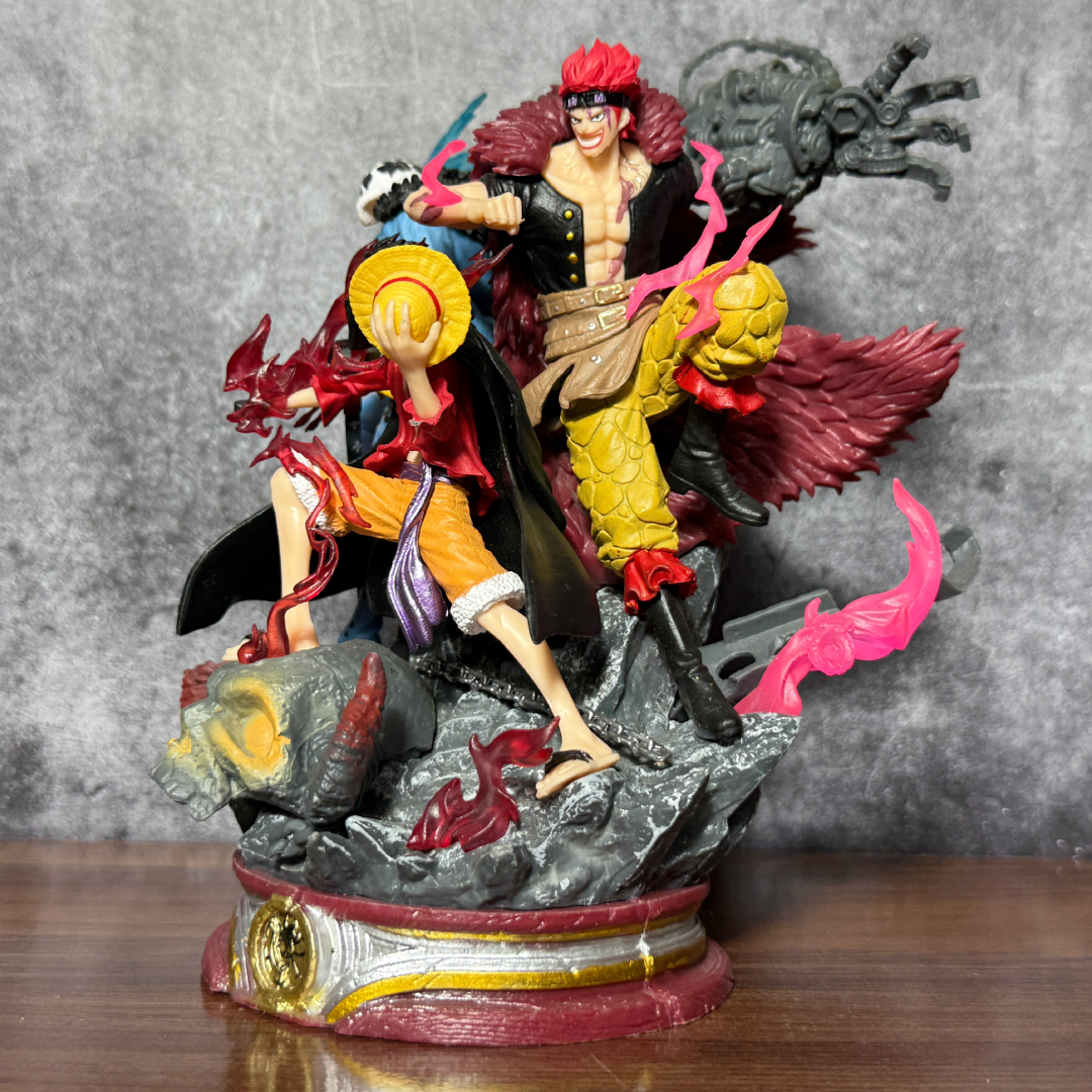 One Piece "Three Captains" Diorama Statue Luffy, Law & Kid Wano Arc Battle Action Figure PVC [ 22 CM ] || ONE PIECE