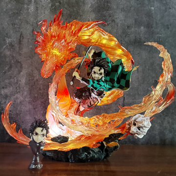 Tanjiro Kamado Hinokami Kagura Fire Dragon Statue with LED Display Base Limited Edition Action Figure PVC [ 30 CM ] || DEMON SLAYER