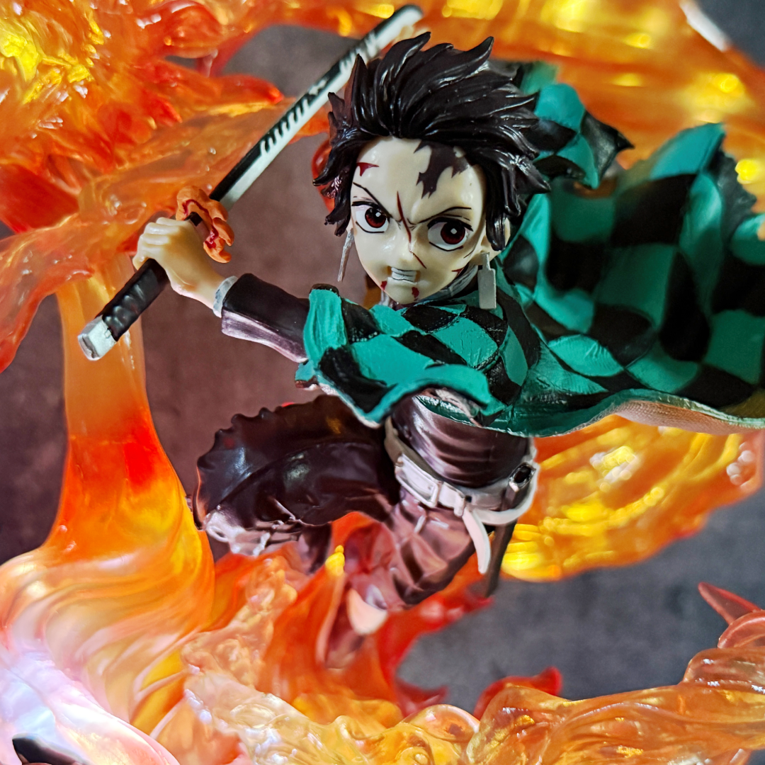 Tanjiro Kamado Hinokami Kagura Fire Dragon Statue with LED Display Base Limited Edition Action Figure PVC [ 30 CM ] || DEMON SLAYER