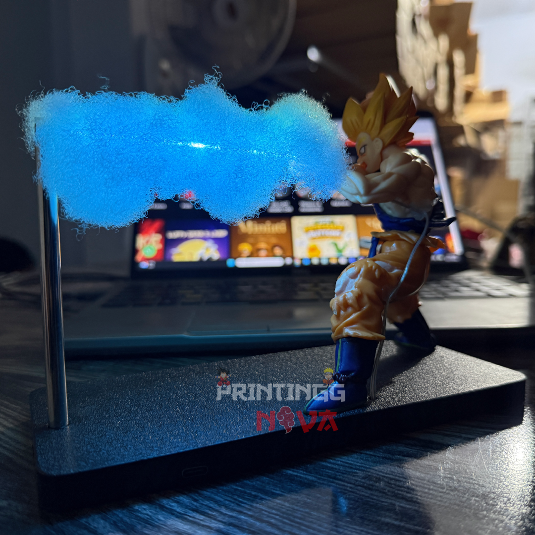 Dragon Ball Z Super Saiyan Goku Kamehameha LED Action Figure | USB Rechargeable Anime Collectible Display Statue
