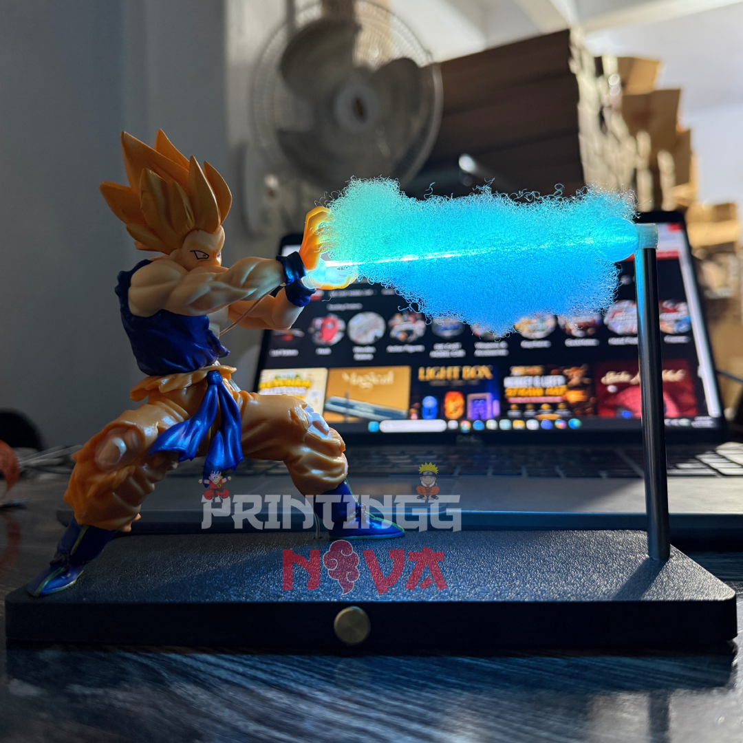 Dragon Ball Z Super Saiyan Goku Kamehameha LED Action Figure | USB Rechargeable Anime Collectible Display Statue