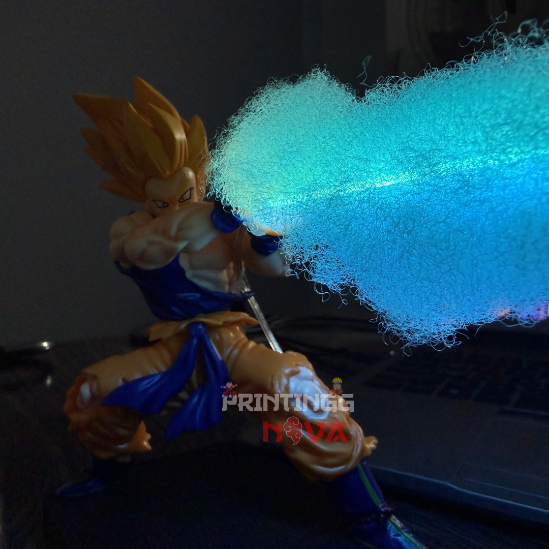 Dragon Ball Z Super Saiyan Goku Kamehameha LED Action Figure | USB Rechargeable Anime Collectible Display Statue
