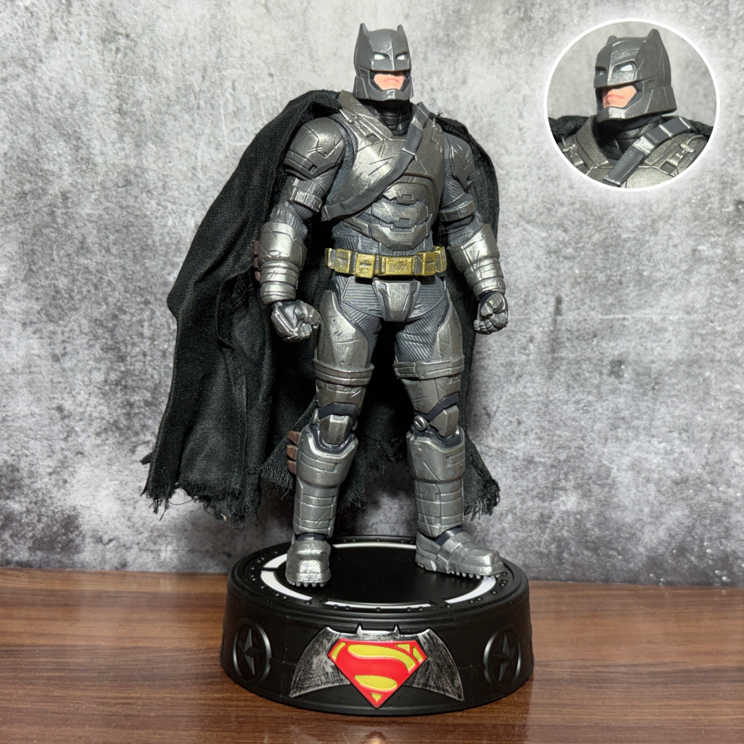 DC Armored Batman LED Base  BvS Dawn of Justice Movie-Accurate Limited Edition PVC Action figure [ 21 CM ] || DC