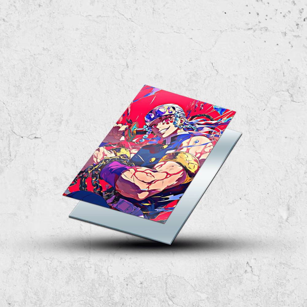 Uzui Tengen Anime Metal Poster ( 8.3 x 11.7 inchis ) || DEMON SLAYER #2