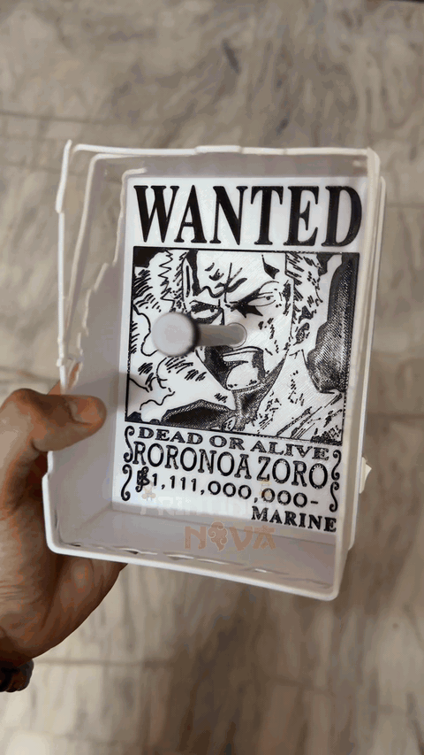 Zoro "King of Hell" Shadow Limited Edition Wall Lamp || One Piece Zoro Night Light || ONE PIECE