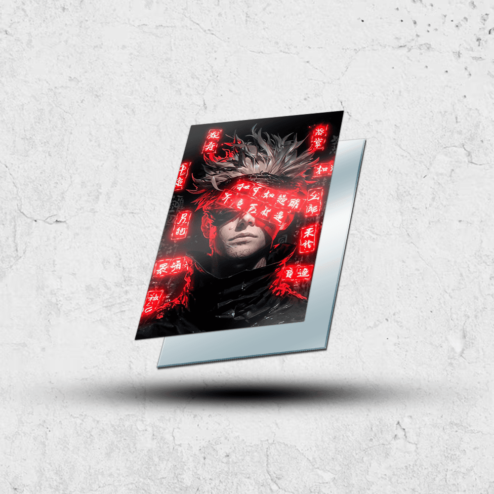 Gojo Satoru Anime Metal Poster ( 8.3 x 11.7 inchis ) || JUJUTSU KAISEN #4