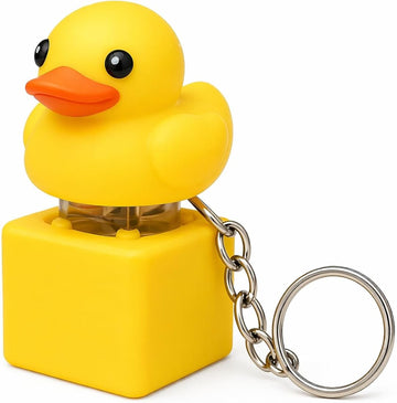 Cute Duck Mechanical Keycap Fidget Keychain || Rechargeable USB Click Button Toy for Stress Relief & Desk Deco || TRENDING KEYCHAIN