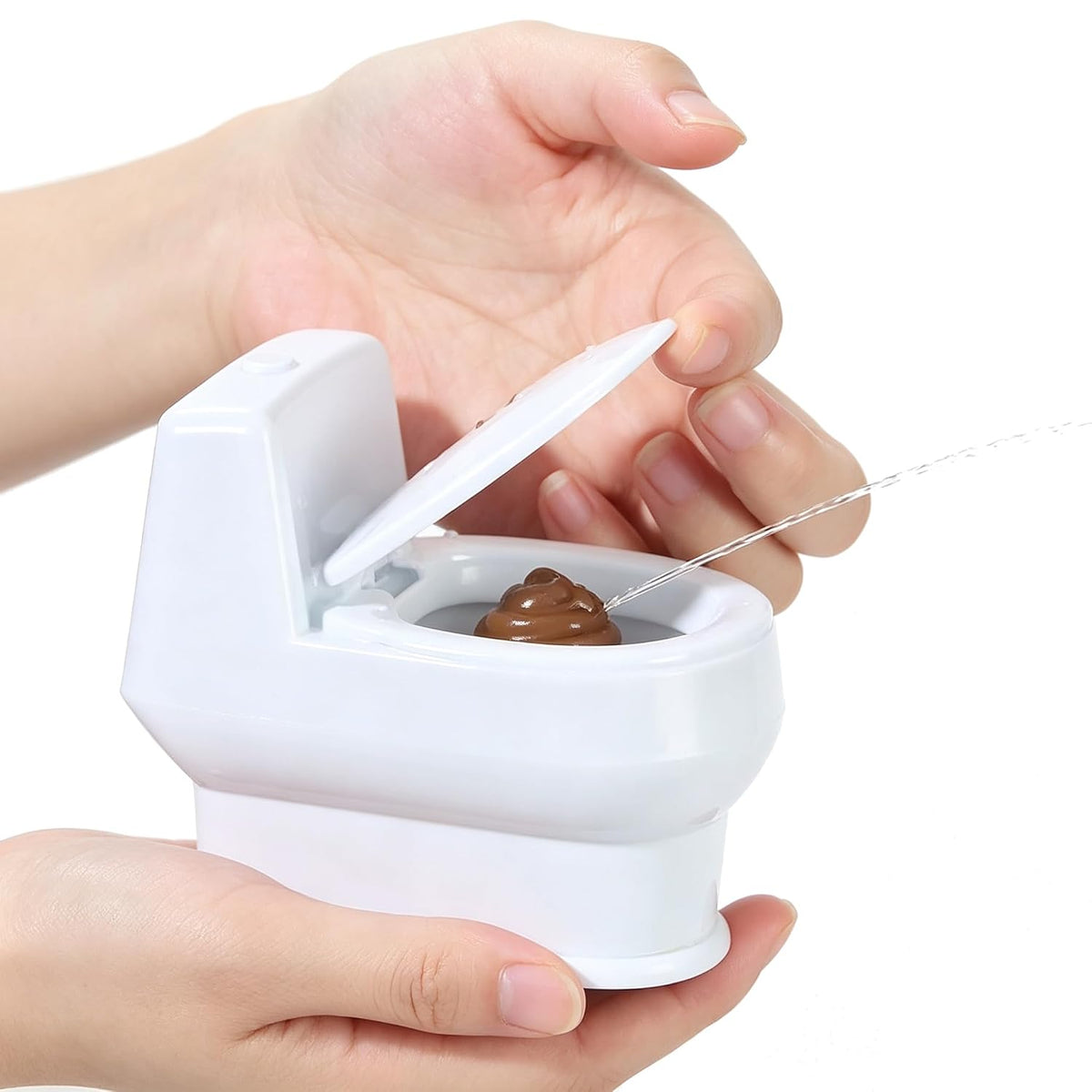 Funny Mini Toilet Water Spray Toy with Poop Character | Prank & Gag Toy | Water Spraying Novelty Toy for Kids & Adults