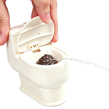 Funny Mini Toilet Water Spray Toy with Poop Character | Prank & Gag Toy | Water Spraying Novelty Toy for Kids & Adults
