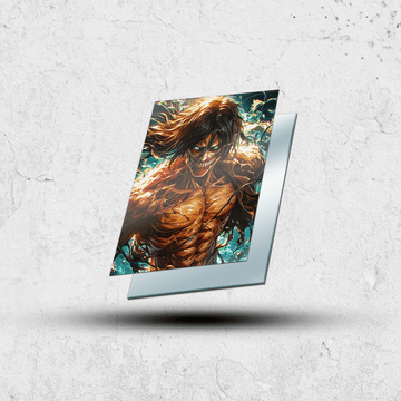 Eren Jaeger Anime Metal Poster ( 8.3 x 11.7 inchis ) || ATTACK ON TITAN #8