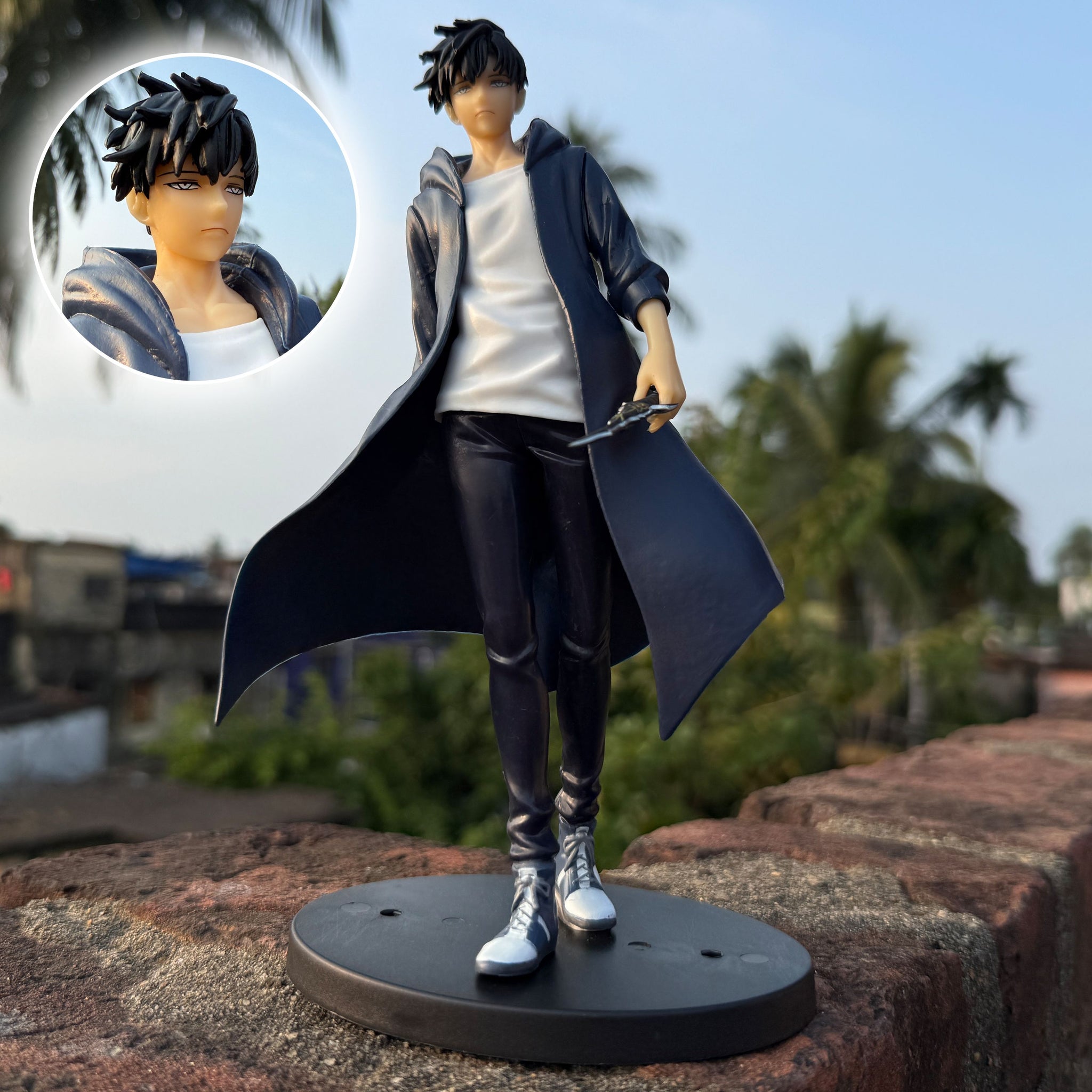 Solo Leveling Sung JinWoo With Dual Daggers & Stand Limited Edition Power Up PVC Anime Action figure [21 cm] || SOLO LEVELING