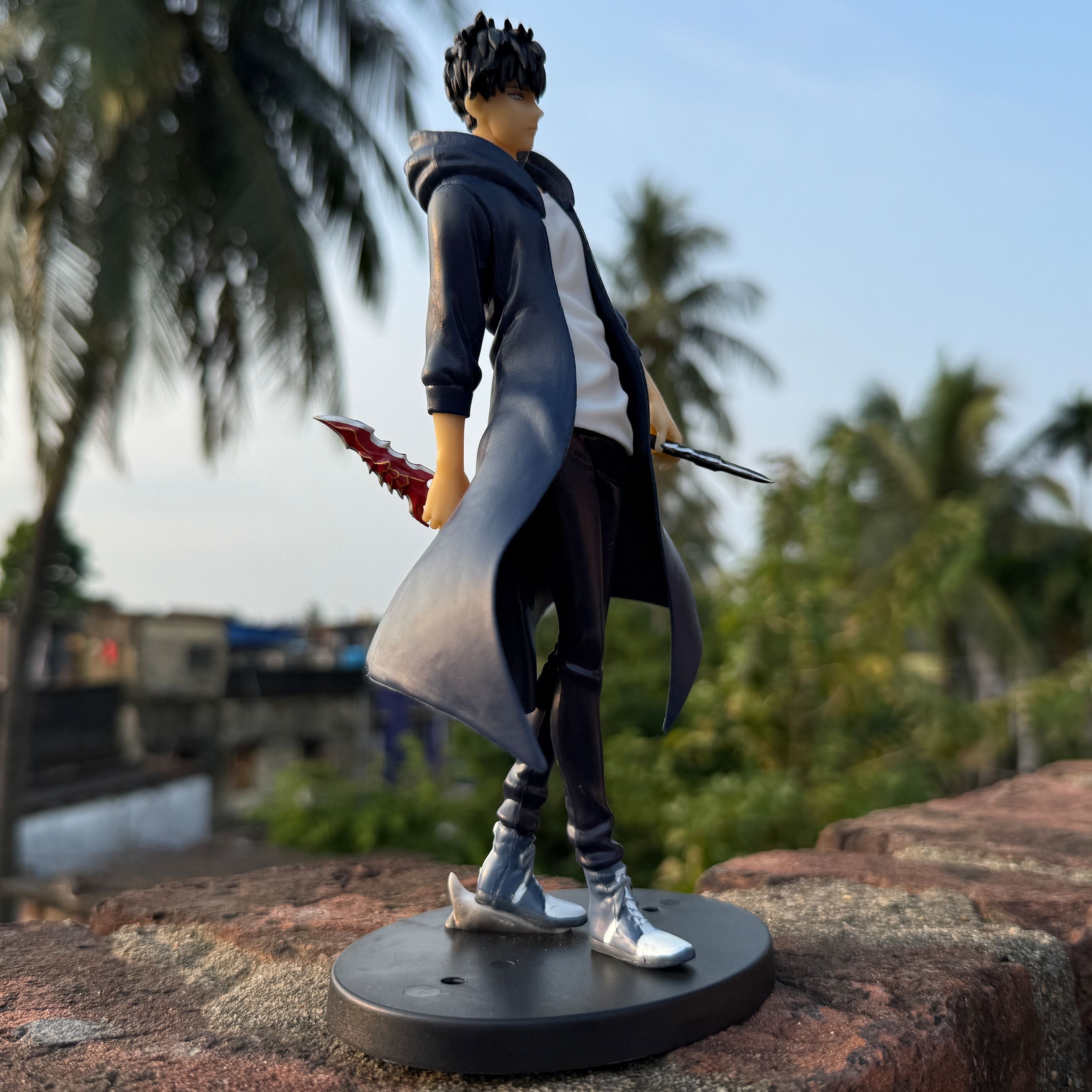 Solo Leveling Sung JinWoo With Dual Daggers & Stand Limited Edition Power Up PVC Anime Action figure [21 cm] || SOLO LEVELING