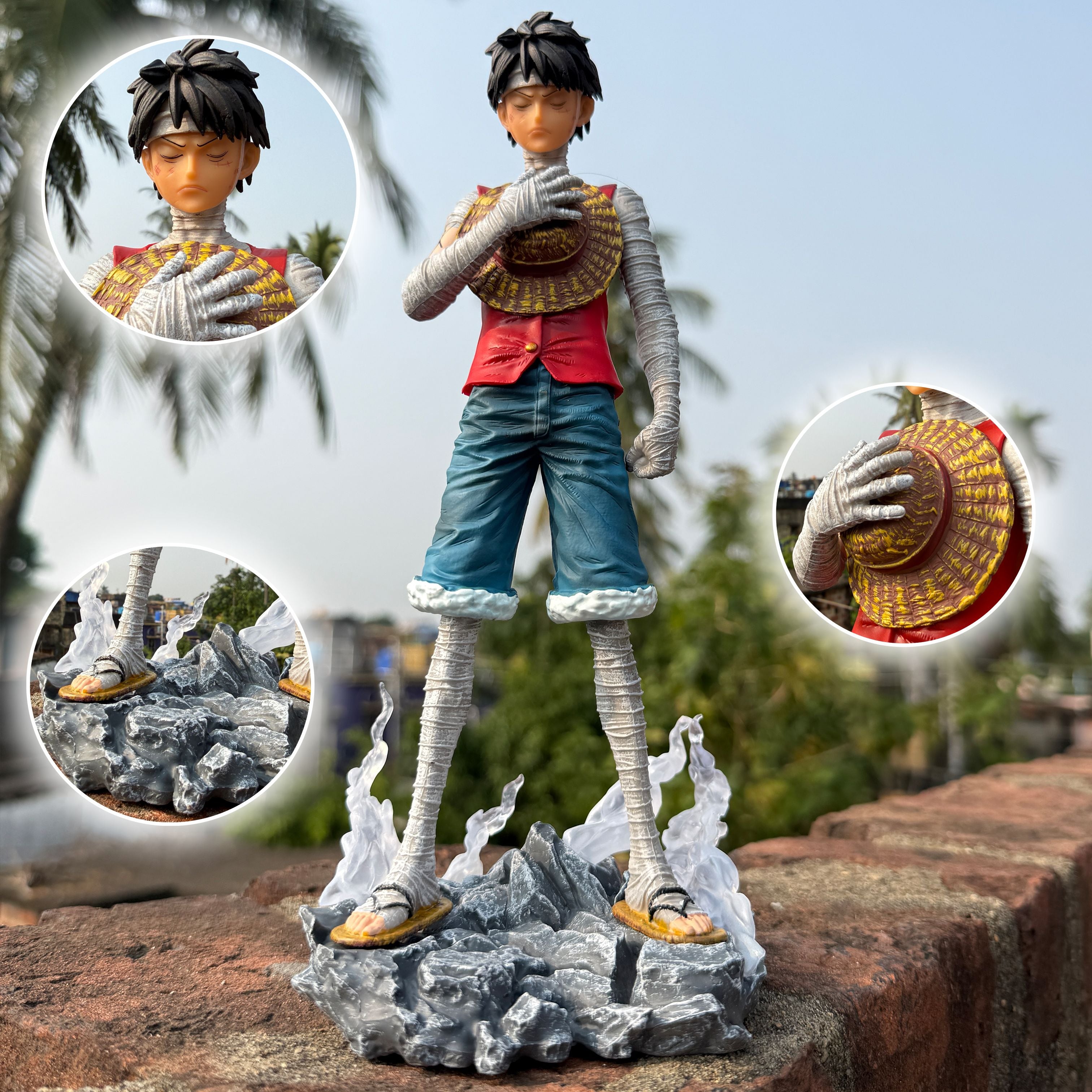 One Piece Monkey D. Luffy Post-Marineford Bandaged Version [27 CM] PVC Action figure || ONE PIECE