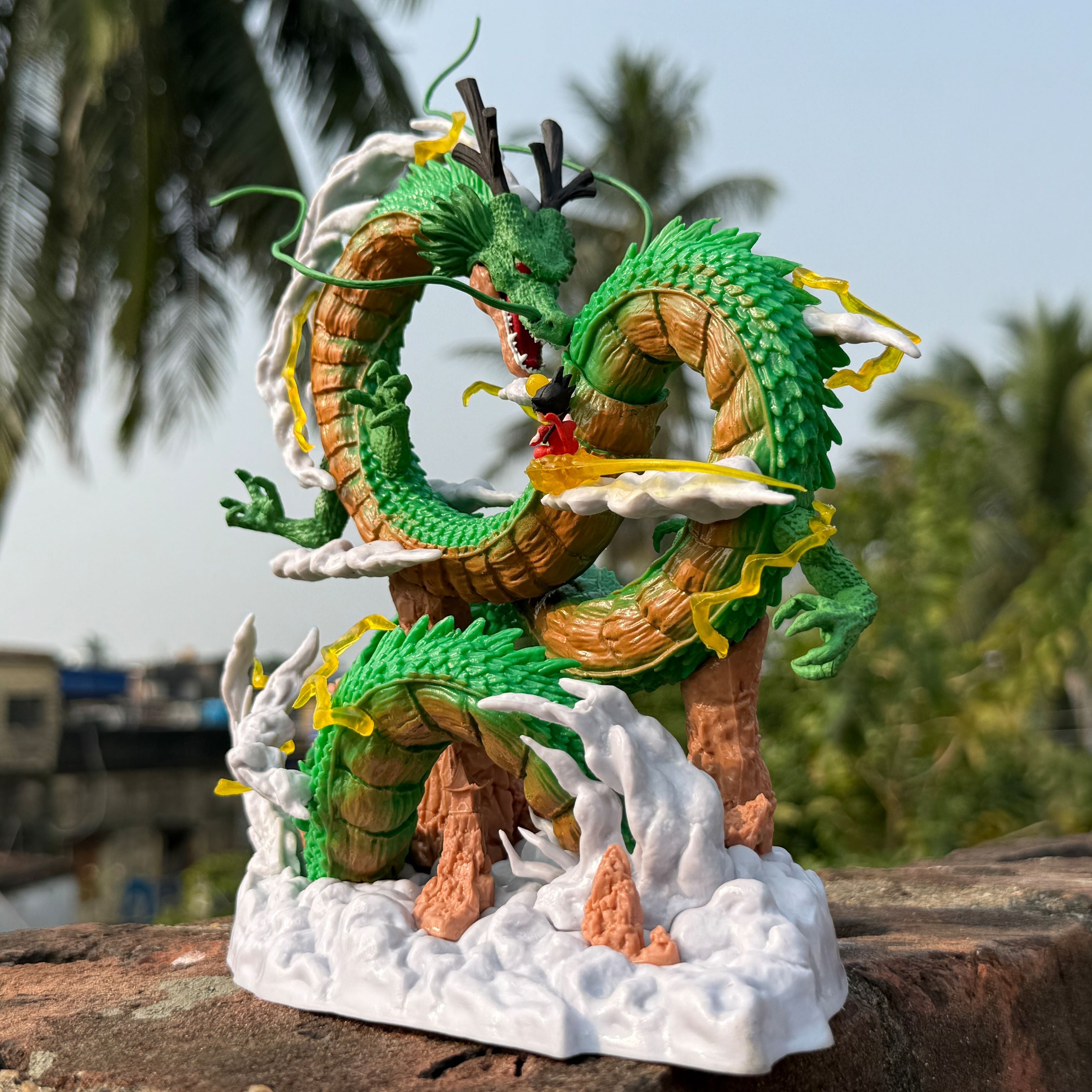 Dragon Ball Z Super Shenron & Son Goku Epic Collectible (Green) [22 CM] PVC Action figure || DRAGON BALL Z