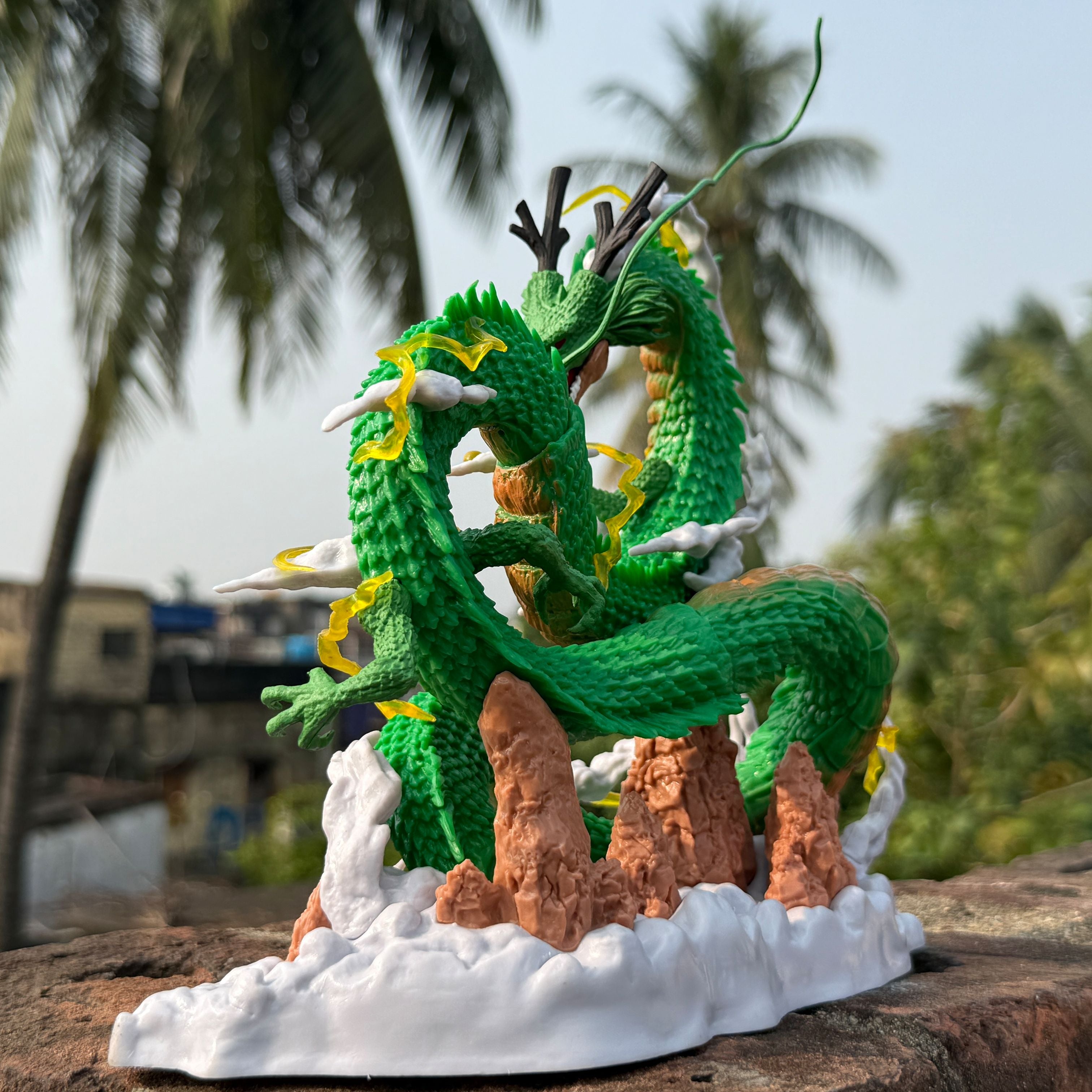 Dragon Ball Z Super Shenron & Son Goku Epic Collectible (Green) [22 CM] PVC Action figure || DRAGON BALL Z