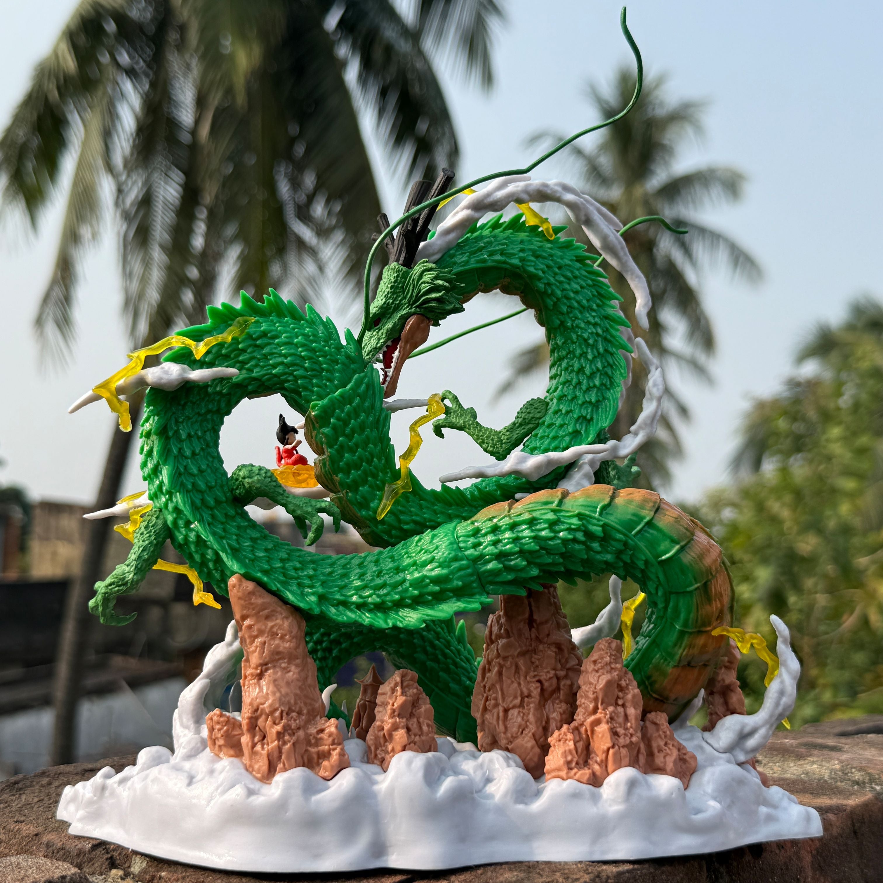 Dragon Ball Z Super Shenron & Son Goku Epic Collectible (Green) [22 CM] PVC Action figure || DRAGON BALL Z